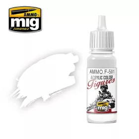   A.MIG-F501 FIGURES PAINTS - WHITE FOR FIGURES - Fehér akril makett festék figurafestéshez