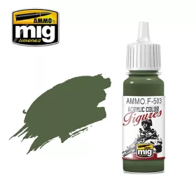   A.MIG-F503 FIGURES PAINTS DARK OLIVE GREEN FS-34130 - Sötét olívazöld akril makett festék figurafestéshez