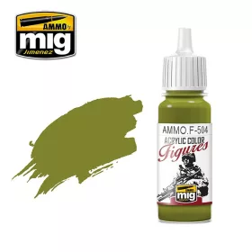   A.MIG-F504 FIGURES PAINTS YELLOW GREEN FS-34259 - Sárgászöld akril makett festék figurafestéshez