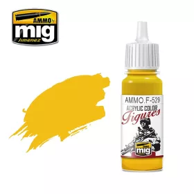   A.MIG-F529 FIGURES PAINTS PURE YELLOW - Tiszta sárga akril makett festék figurafestéshez