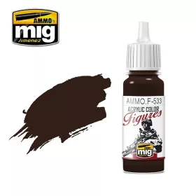   A.MIG-F533 FIGURES PAINTS DARK BROWN - Sötétbarna akril makett festék figurafestéshez