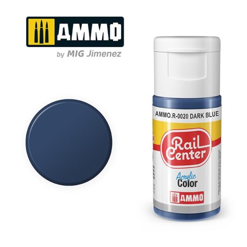 AMMO.R-0020 RAIL CENTER Dark Blue akril makett festék