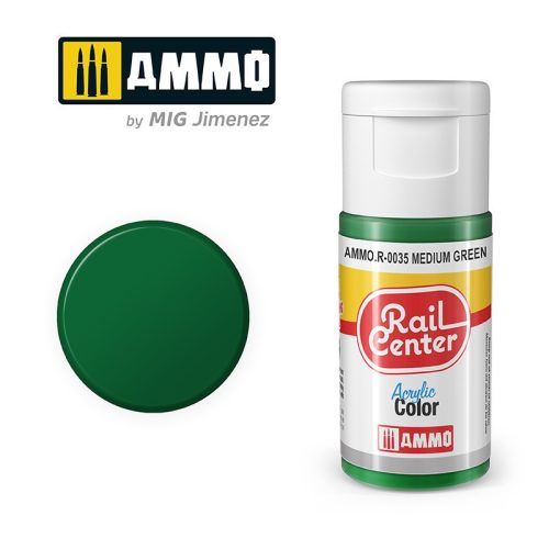 AMMO.R-0035 RAIL CENTER Medium Green akril makett festék