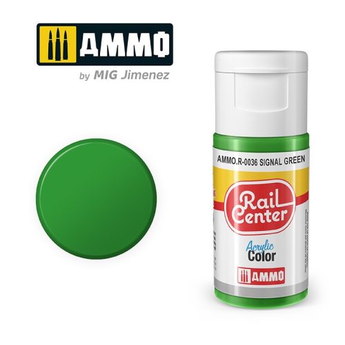 AMMO.R-0036 RAIL CENTER Signal Green akril makett festék