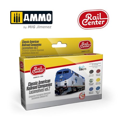 AMMO.R-1008 Classic American Railroad Companies – Locomotives Vol.2 - Vasúti festékkészlet