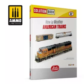   AMMO.R-1301 AMMO RAIL CENTER SOLUTION BOOK 02 - How to Weather American Trains (Multilingual)