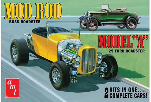 AMT 1002 1929 Ford Model A Roadster (1/25) autó makett