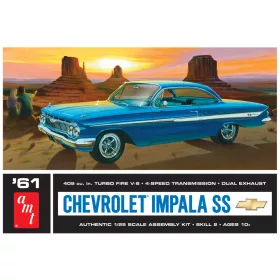 AMT 1013 1961 Chevrolet Impala SS car (1/25) autó makett