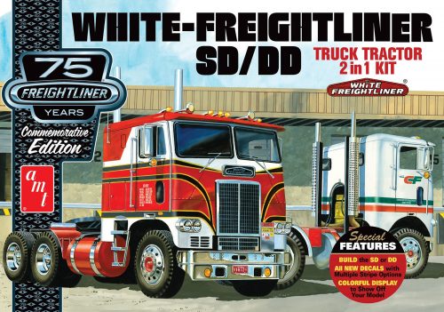 AMT AMT1046 White Freightliner 2-in-1 SC/DD Cabover Tractor (75th Anniversary) (1/25)