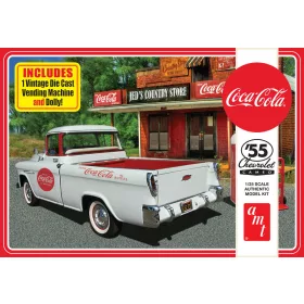   AMT 1094 1955 Chevy Cameo Pickup (Coca-Cola) autó makett (1/25) autó makett