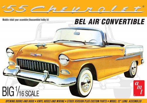 AMT 1134 1955 Chevy Bel Air Convertible (1/16) autó makett