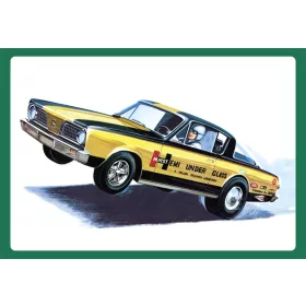   AMT 1153 1966 Plymouth Barracuda "Hemi Under Glass" (1/25) autó makett