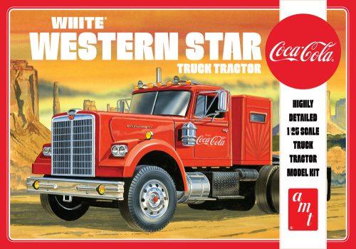 AMT 1160 White Western Star Semi Tractor (Coca Cola) (1/25) Kamion makett