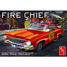 AMT 1162 1970 Chevy Impala Fire Chief (1/25) autó makett