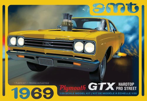 AMT 1180 1969 Plymouth GTX Hardtop Pro Street 2T (1/25) autó makett