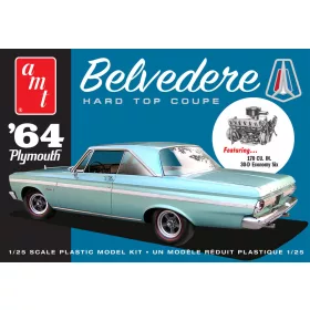   AMT 1188 1964 Plymouth Belvedere with Slant 6 Engine (1/25) autó makett