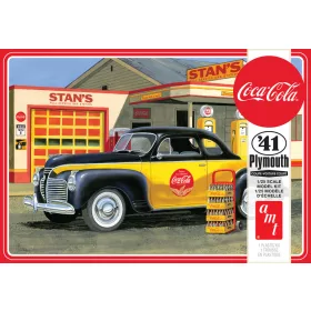   AMT 1197 1941 Plymouth Coupe (Coca-Cola) autó makett (1/25) autó makett