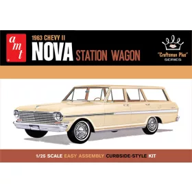   AMT 1202 1963 Chevy II Nova Station Wagon "Craftsman Plus Series" (1/25) autó makett