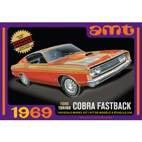AMT 1217 1969 Ford Torino Cobra Fastback (1/25) autó makett