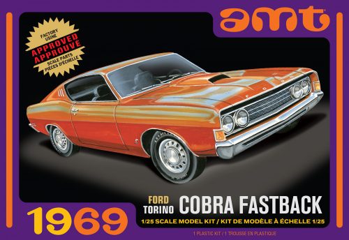 AMT 1217 1969 Ford Torino Cobra Fastback (1/25) autó makett