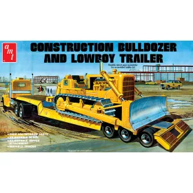   AMT 1218 Lowboy Trailer & Bulldozer Combo (1/25) Kamion, buldózer makett