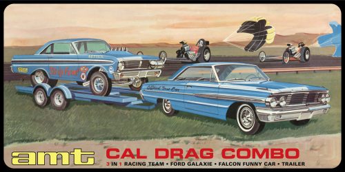 AMT AMT1223 Cal Drag Combo 1964 Galaxie, AWB Falcon & Trailer (1/25)