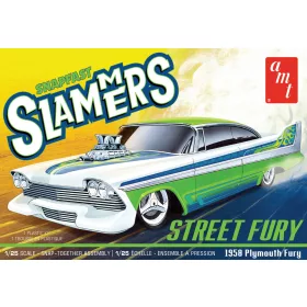   AMT 1226 Street Fury 1958 Plymouth - Slammers SNAP (1/25) autó makett