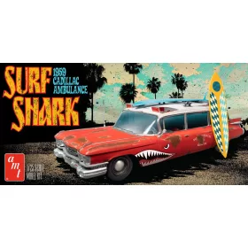   AMT 1242 Surf Shark 1959 Cadillac Ambulance (1/25) autó makett