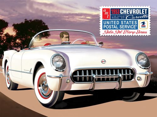 AMT AMT1244 1953 Chevy Corvette (USPS Stamp Series) (1/25)