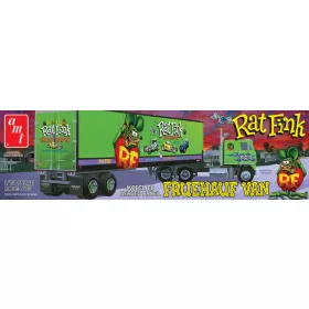   AMT 1292 Fruehauf Beaded Van Trailer Hauler - Rat Fink (1/25) Kamion makett