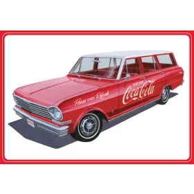   AMT 1353 1963 Chevy II Nova Wagon w/Crates (1/25) makett autó