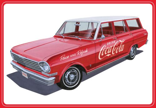 AMT 1353 1963 Chevy II Nova Wagon w/Crates (1/25) makett autó