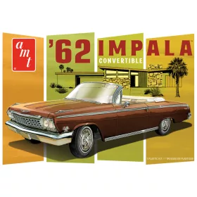 AMT 1355 1962 Chevy Impala Convertible (1/25) makett autó