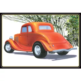   AMT 1384 1934 Ford 5-Window Coupe Street Rod (1/25) makett autó