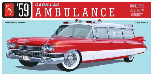 AMT 1395 1959 Cadillac Ambulance w/Gurney (1/25)