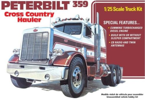 AMT 1477 Peterbilt 359 "Cross Country Hauler" (1/25) Kamion makett