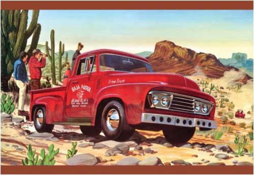 AMT 1505 1953 Ford Pickup "Baja Patrol" (1/25) autó makett