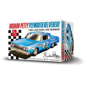   AMT 989 1964 Plymouth Belvedere Richard Petty Daytona 500 winner (1/25) makett autó