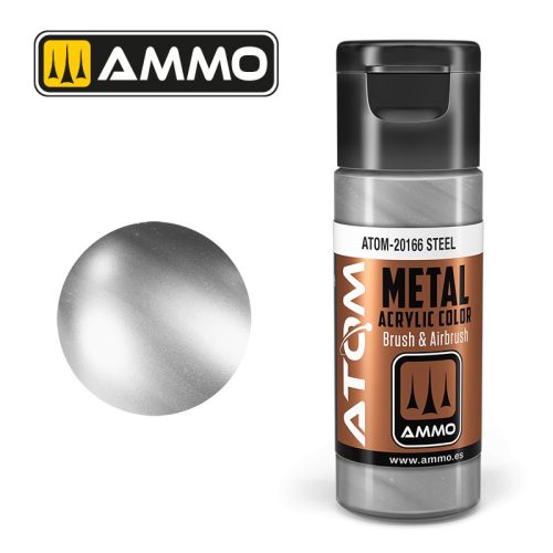 ATOM-20166 ATOM METALLIC Steel akril makett festék