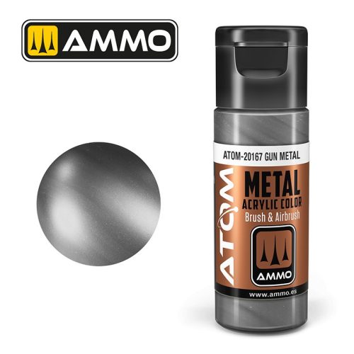 ATOM-20167 ATOM METALLIC Gun Metal akril makett festék