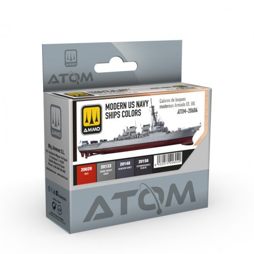 ATOM-20604 ATOM Modern US Navy Ships colors Set akril makett festék készlet