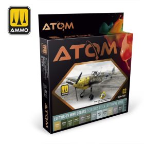   ATOM-20701 ATOM Luftwaffe WWII Colors Set akril makett festék
