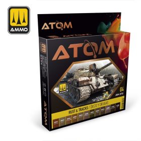   ATOM-20703 ATOM Rust & Tracks Colors Set akril makett festék