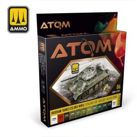   ATOM-20705 ATOM Russian Tanks Colors WWII Set akril makett festék