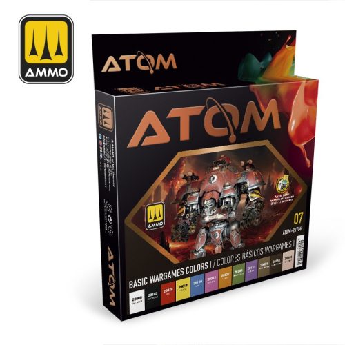 ATOM-20706 ATOM Basic Wargames Colors I Set akril makettfesték