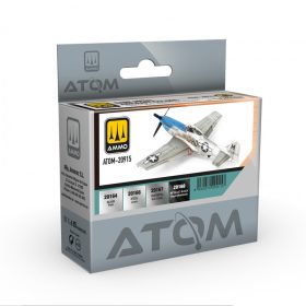   ATOM-20915 Bare Metal Aircraft Colors Set - akril makett festék készlet