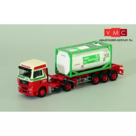   AWM 53728 MAN TGX XLX nyergesvontató, 20 lábas tartály-konténerszállító félpótkocsival – V.d.Bosch (H0)