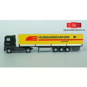 AWM 71050 Renault Magnum nyergesvontató, ponyvás félpótkocsival - Hungarocamion (H0)