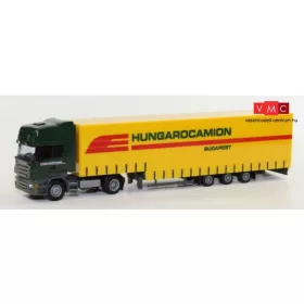 AWM 71884 Scania 4 Topl. / Aerop. nyergesvontató, Jumboponyvás félpótkocsival - Hungarocami