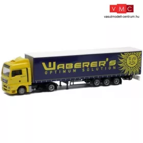 AWM 74183 MAN TGX XLX nyergesvontató, ponyvás félpótkocsival - Waberer's (H0)